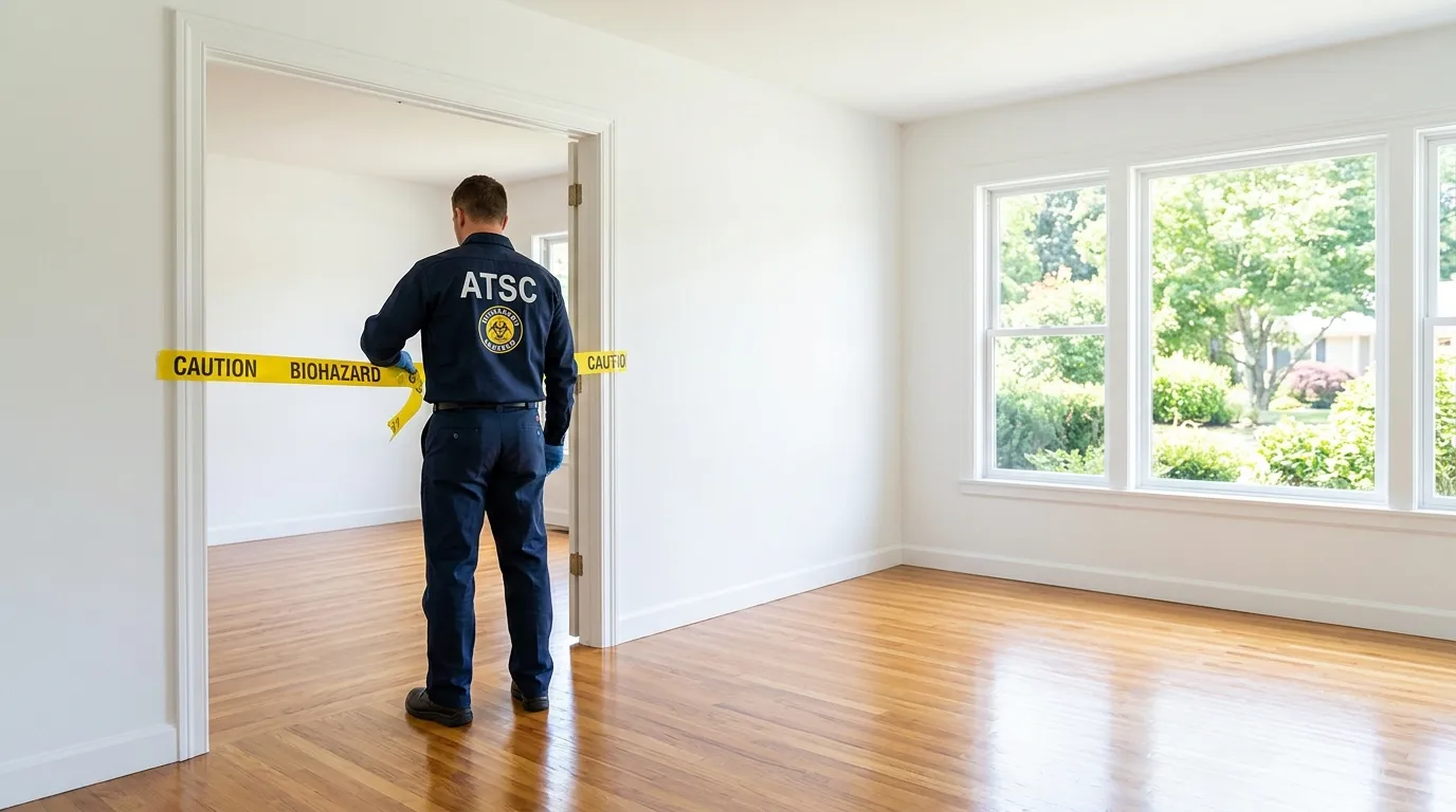 Certified biohazard cleanup crew performing Crime Scene Cleanup in Harrison